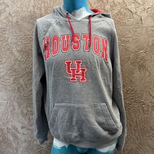 University of Houston Hoodie Medium Gray Stadium Athletics Pullover Sweatshirt